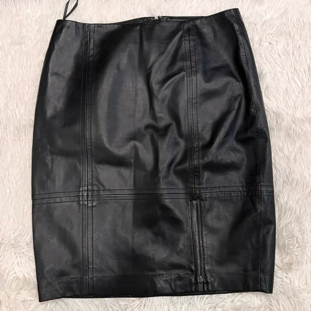 Talbots‎ luxe leather women skirt size 8P
